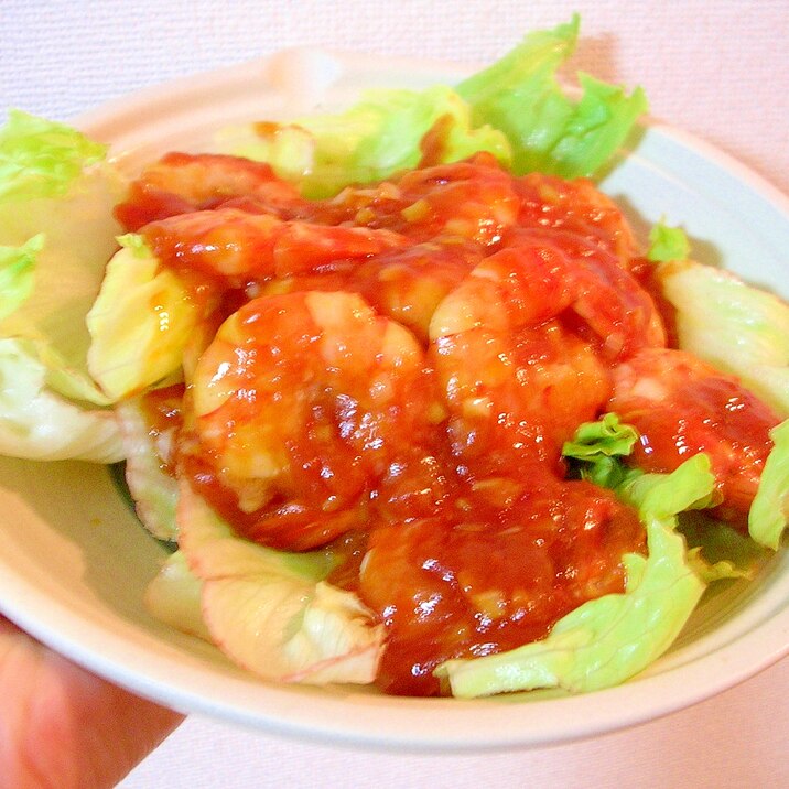 そんなに難しくないよ♪ エビチリ♪